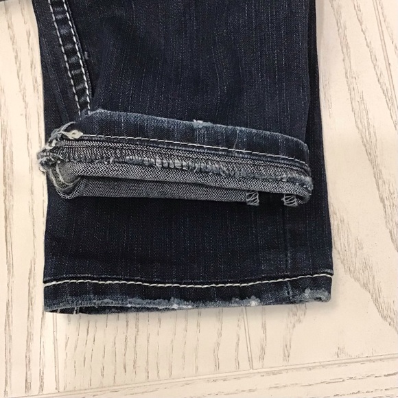 BKE 26 Sabrina Mid Rise Skinny Women’s Jeans Hemmed 30” Inseam Embroidered - Picture 5 of 9